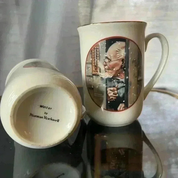 Winter by Norman Rockwell Coffee Mugs - Picture 3 of 4